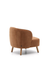 Load image into Gallery viewer, Ulit armchair in terracotta chenille with solid beech wood legs in a natural finish - image 6