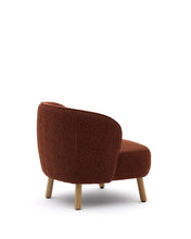 Load image into Gallery viewer, Ulit armchair in terracotta bouclé with solid beech wood legs in a natural finish - image 6
