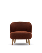 Load image into Gallery viewer, Ulit armchair in terracotta bouclé with solid beech wood legs in a natural finish - image 8
