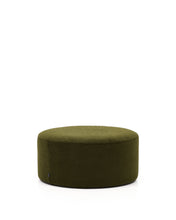 Load image into Gallery viewer, Kaeli footrest with removable cover in green bouclé Ø 90 cm