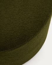 Load image into Gallery viewer, Kaeli footrest with removable cover in green bouclé Ø 90 cm - image 4