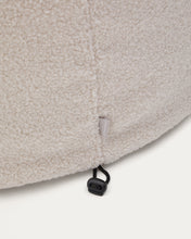 Load image into Gallery viewer, Kaeli footrest with removable cover in ecru bouclé Ø 90 cm - image 7