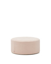 Load image into Gallery viewer, Kaeli footrest with removable cover in pink bouclé Ø 90 cm