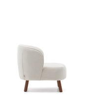 Load image into Gallery viewer, Ulit armchair in beige chenille with solid ash wood legs with walnut finish - image 2