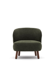 Load image into Gallery viewer, Ulit armchair in green chenille with solid ash wood legs with walnut finish - image 4