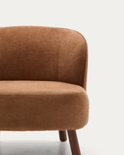 Load image into Gallery viewer, Ulit armchair in terracotta chenille with solid ash wood legs with walnut finish - image 5