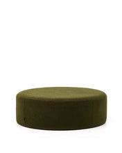 Load image into Gallery viewer, Kaeli footrest with removable cover in green bouclé Ø 120 cm