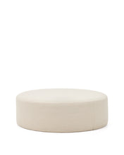 Load image into Gallery viewer, Kaeli footrest with removable cover in ecru bouclé Ø 120 cm