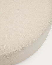 Load image into Gallery viewer, Kaeli footrest with removable cover in ecru bouclé Ø 120 cm - image 3