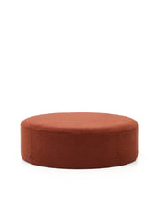 Load image into Gallery viewer, Kaeli footrest with removable cover in terracotta bouclé Ø 120 cm