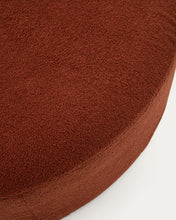 Load image into Gallery viewer, Kaeli footrest with removable cover in terracotta bouclé Ø 120 cm - image 2