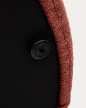 Load image into Gallery viewer, Kaeli footrest with removable cover in terracotta bouclé Ø 120 cm - image 3