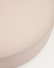 Load image into Gallery viewer, Kaeli footrest with removable cover in pink bouclé Ø 120 cm - image 2