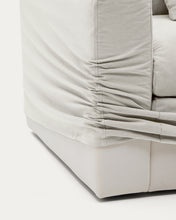 Load image into Gallery viewer, Nora 3-seater sofa with removable cover with linen and cotton cushions in ecru 240cm - image 12