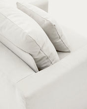 Load image into Gallery viewer, Nora armchair cover in ecru linen and cotton 92cm - image 6