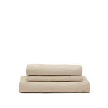 Load image into Gallery viewer, Nora armchair cover in taupe linen and cotton 92cm - image 2