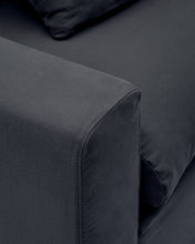 Load image into Gallery viewer, Nora armchair cover in anthracite grey linen and cotton 140cm - image 7