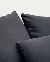Load image into Gallery viewer, Nora armchair cover in anthracite grey linen and cotton 140cm - image 8