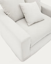Load image into Gallery viewer, Nora armchair cover in ecru linen and cotton 140cm - image 5