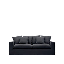 Load image into Gallery viewer, Nora 3-seater sofa cover in anthracite grey linen and cotton - image 4