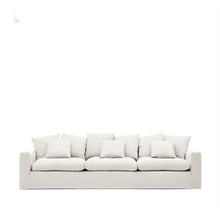 Load image into Gallery viewer, Nora 4-seater sofa cover in ecru linen and cotton - image 3