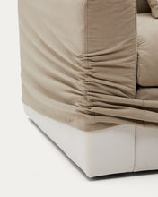Load image into Gallery viewer, Nora 4-seater sofa cover in taupe linen and cotton - image 8