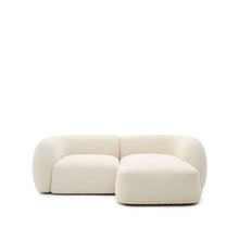 Load image into Gallery viewer, Martina ecru chenille 2-seater modular sofa with right chaise longue 230cm