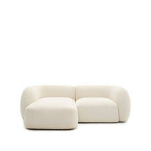 Load image into Gallery viewer, Martina ecru chenille 2-seater modular sofa with left chaise longue 230cm
