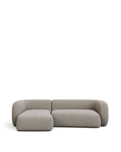 Load image into Gallery viewer, Martina stone-coloured chenille 3-seater modular sofa with left chaise longue 287cm