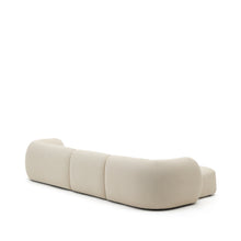 Load image into Gallery viewer, Martina ecru chenille 4-seater modular sofa with left chaise longue 377cm - image 7