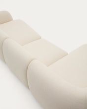 Load image into Gallery viewer, Martina ecru chenille 4-seater modular sofa with left chaise longue 377cm - image 10