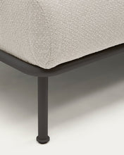 Load image into Gallery viewer, Aurum 2-seater sofa in ecru chenille with reclining headrest and matte grey metal base 214 cm FSC Mix Credit - image 19