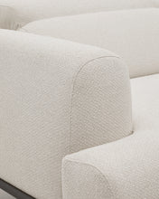 Load image into Gallery viewer, Aurum 3-seater sofa in ecru chenille with reclining headrest and matte grey metal base 234cm FSC Mix Credit - image 18