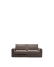 Load image into Gallery viewer, Alea dark brown chenille 3-seater modular sofa with removable cover 220cm