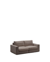 Load image into Gallery viewer, Alea dark brown chenille 3-seater modular sofa with removable cover 220cm - image 2