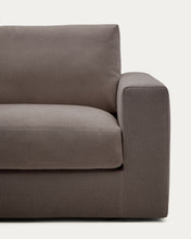 Load image into Gallery viewer, Alea dark brown chenille 3-seater modular sofa with removable cover 220cm - image 6