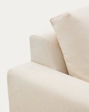 Load image into Gallery viewer, Alea ecru chenille 3-seater modular sofa with removable cover 220cm - image 8