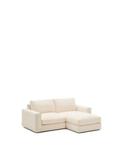 Load image into Gallery viewer, Alea ecru chenille 3-seater modular sofa with right chaise longue and removable cover 220cm - image 2