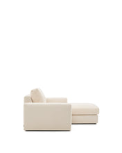 Load image into Gallery viewer, Alea ecru chenille 3-seater modular sofa with right chaise longue and removable cover 220cm - image 3