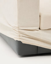 Load image into Gallery viewer, Alea ecru chenille 3-seater modular sofa with right chaise longue and removable cover 220cm - image 10