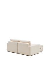 Load image into Gallery viewer, Alea ecru chenille 3-seater modular sofa with left chaise longue and removable cover 220cm - image 4
