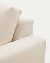 Load image into Gallery viewer, Alea ecru chenille 3-seater modular sofa with left chaise longue and removable cover 220cm - image 9