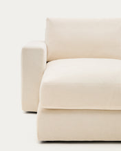Load image into Gallery viewer, Alea ecru chenille 3-seater modular sofa with left chaise longue and removable cover 220cm - image 12