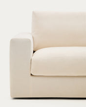 Load image into Gallery viewer, Alea ecru chenille 4-seater modular sofa with right chaise longue and removable cover 310cm - image 13