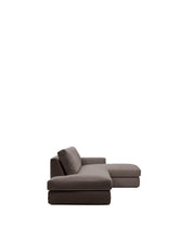 Load image into Gallery viewer, Alea dark brown chenille 5-seater modular sofa with right chaise longue and removable cover 340cm - image 3