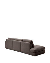 Load image into Gallery viewer, Alea dark brown chenille 5-seater modular sofa with right chaise longue and removable cover 340cm - image 4