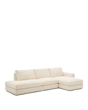 Load image into Gallery viewer, Alea ecru chenille 5-seater modular sofa with right chaise longue and removable cover 340cm - image 2