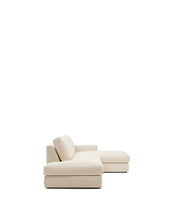 Load image into Gallery viewer, Alea ecru chenille 5-seater modular sofa with right chaise longue and removable cover 340cm - image 3