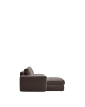 Load image into Gallery viewer, Alea dark brown chenille 5-seater modular sofa with left chaise longue and removable cover 340cm - image 3