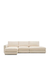 Load image into Gallery viewer, Alea ecru chenille 5-seater modular sofa with left chaise longue and removable cover 340cm